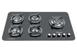 نمای جلوی اجاق گاز صفحه ای اسپرتج G535 رنگ مشکی