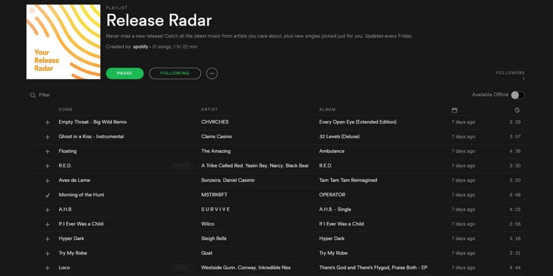 قابلیت Release Radar اسپاتیفای
