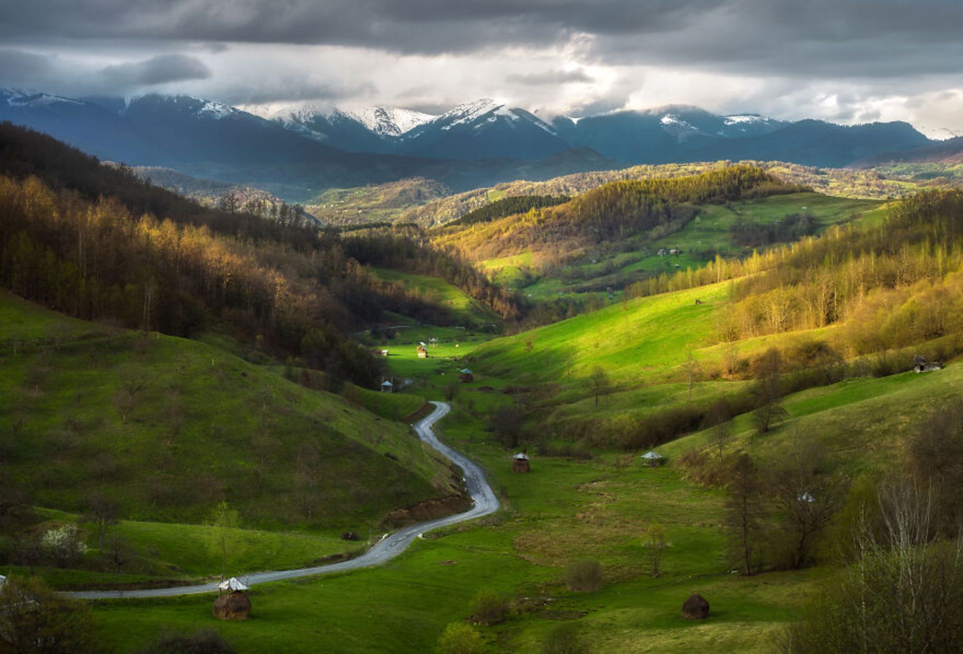 طبیعت سبز و رود جاری رومانی