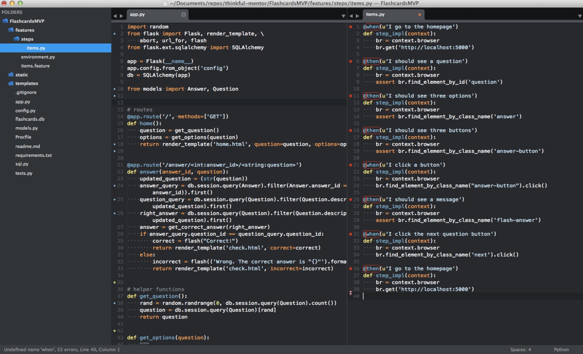 محیط کاربری Sublime Text