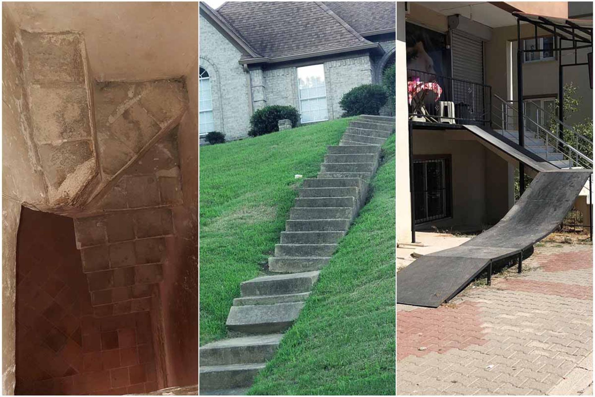 بدترین و ناکارآمدترین پله‌هایی که در عمرتان دیده‌اید