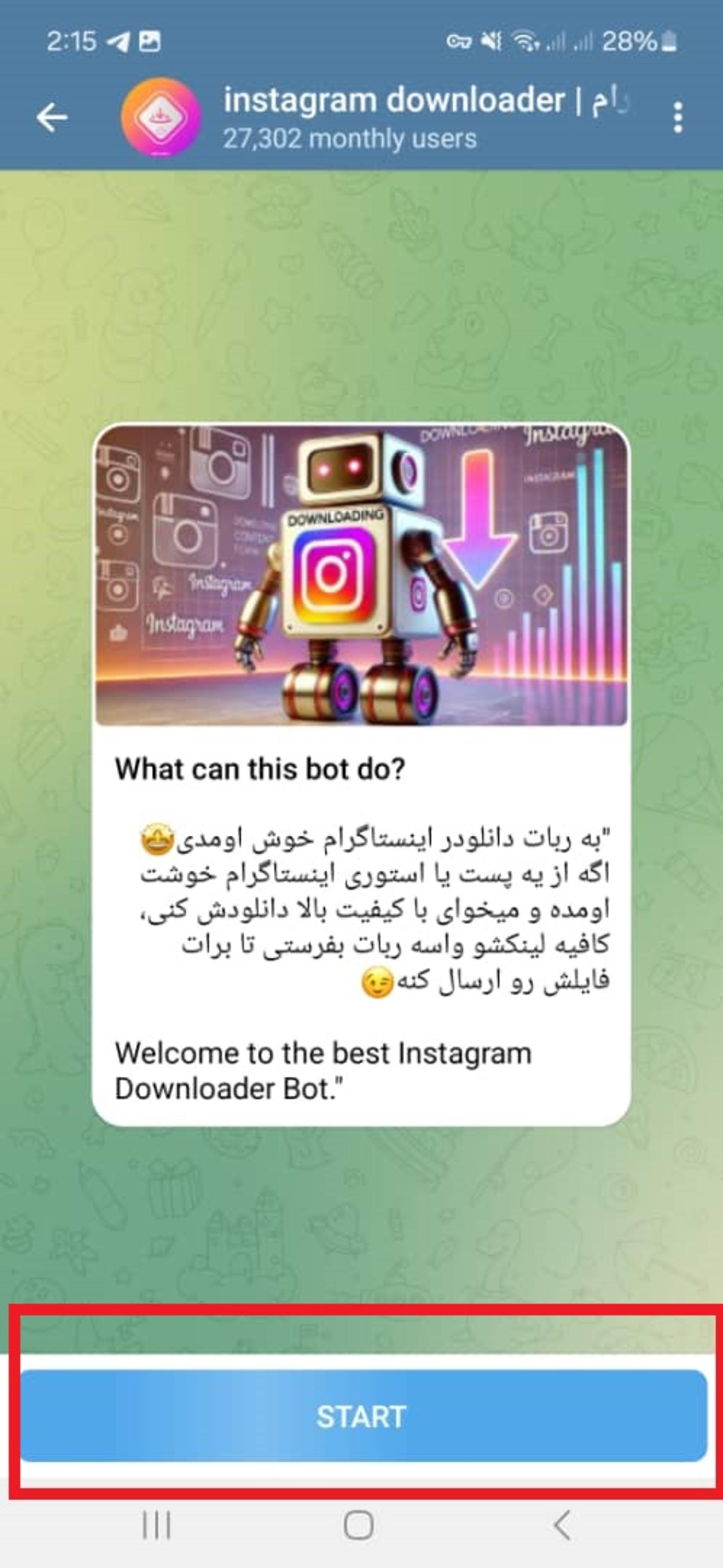ربات دانلود لایو اینستاگرام