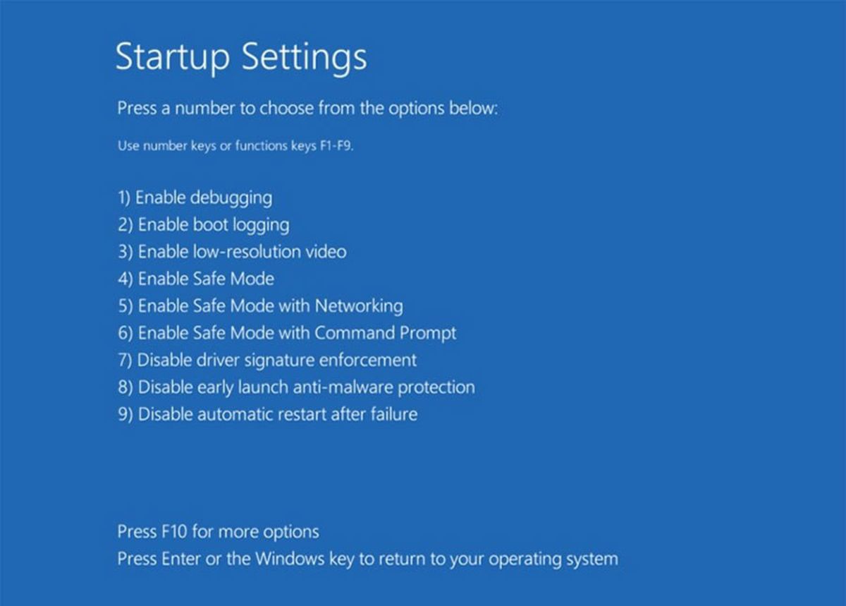 پنجره‌ی Startup Setting