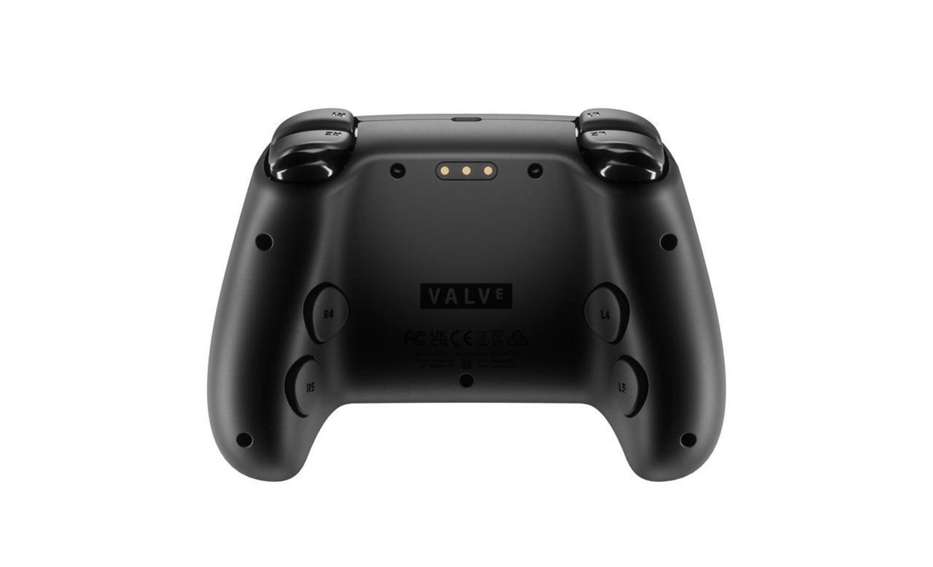 نمای پشتی دسته‌ی Steam Controller