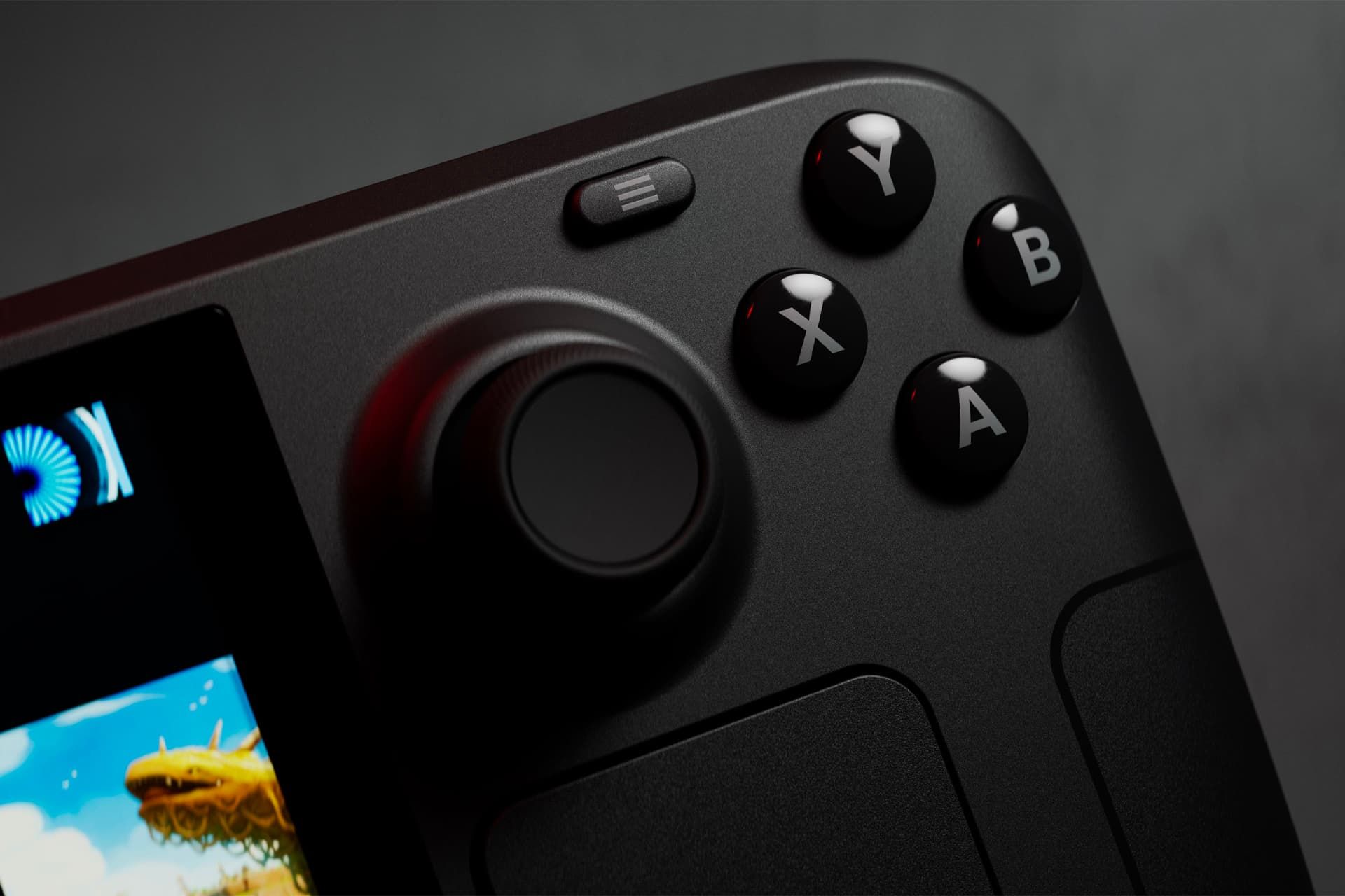 دکمه های استیم دک اولد / Steam Deck OLED از نمای نزدیک