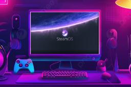 یک کامپیوتر درحال اجرای سیستم‌ عامل SteamOS 