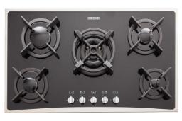 نمای بالای اجاق گاز صفحه ای 5 شعله استیل البرز G-5904 S