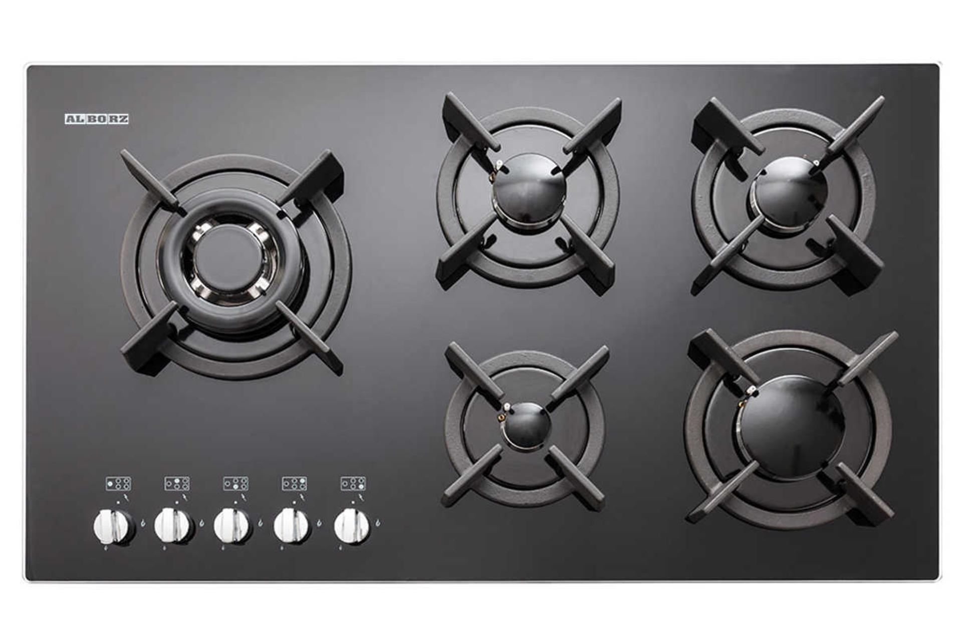 نمای بالای اجاق گاز صفحه ای استیل البرز G-5907 L