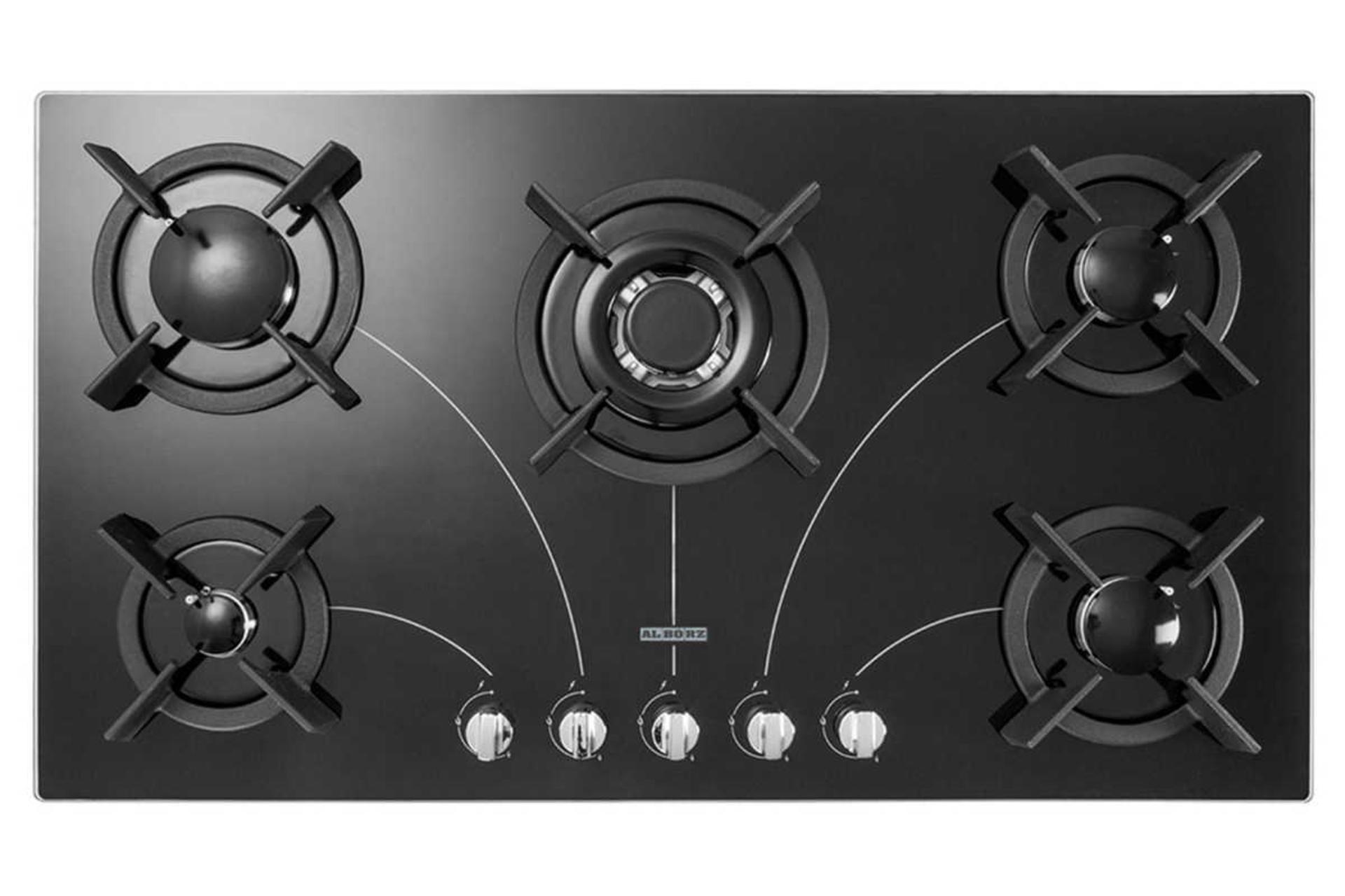 نمای بالای اجاق گاز صفحه ای استیل البرز G-5908