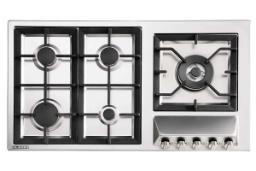 نمای بالای اجاق گاز صفحه ای استیل البرز S-5909
