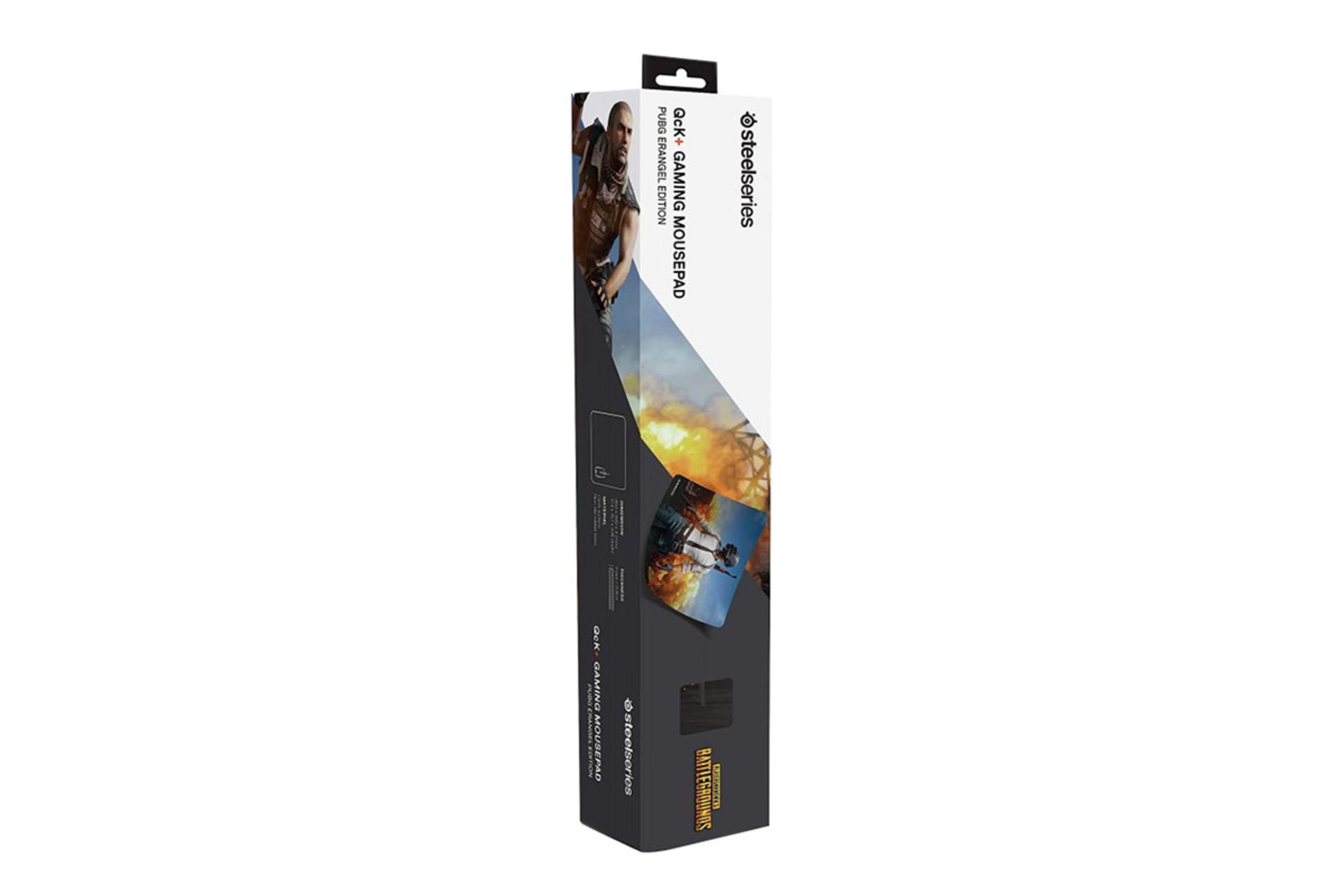 ماوس پد استیل سریز SteelSeries QcK Plus نمای پرسپکتیو از بسته بندی