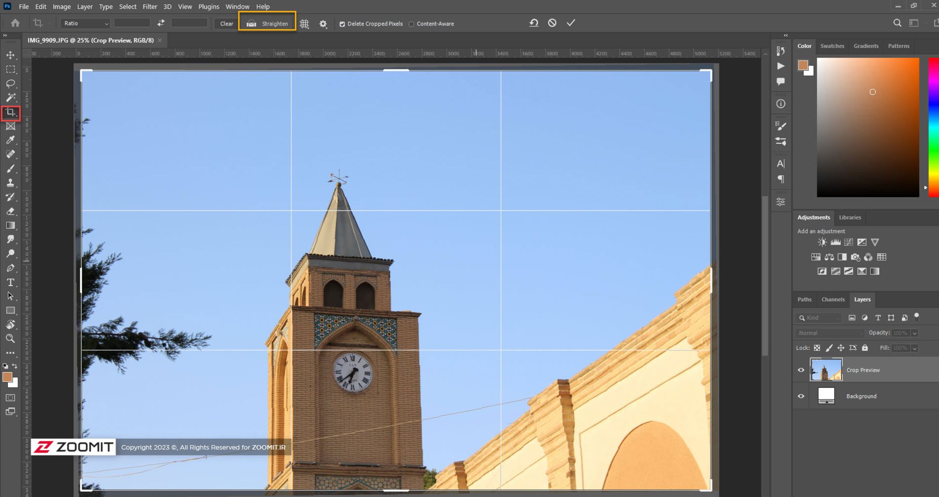 صاف کردن تصویر در فتوشاپ