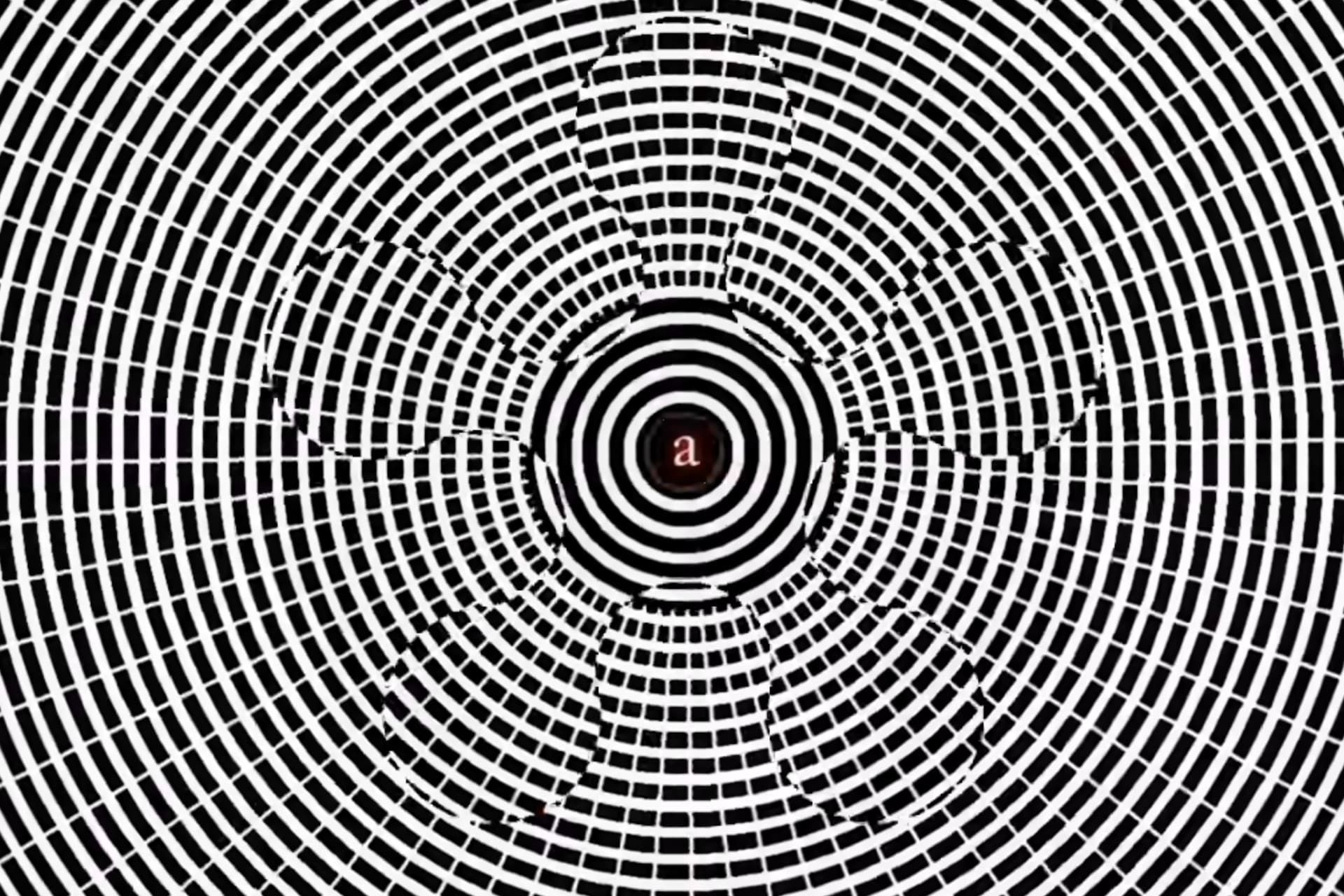 الگوی عجیب دایره ای سفید و مشکی