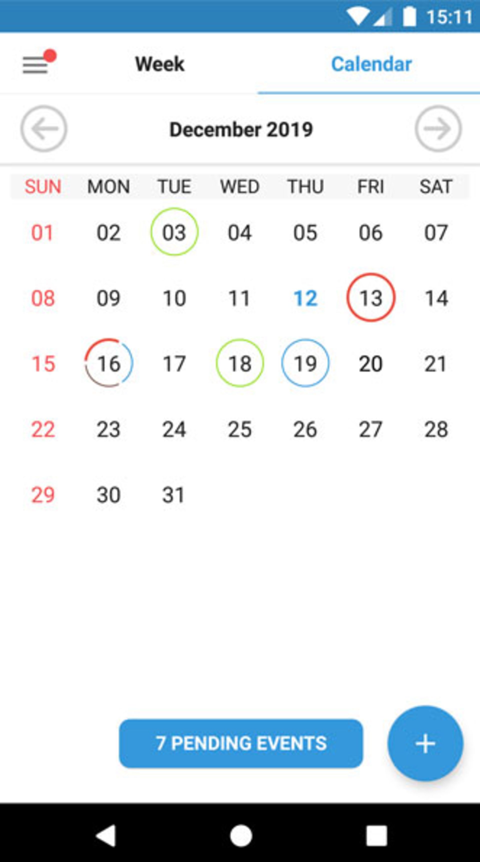 محیط Student Calendar