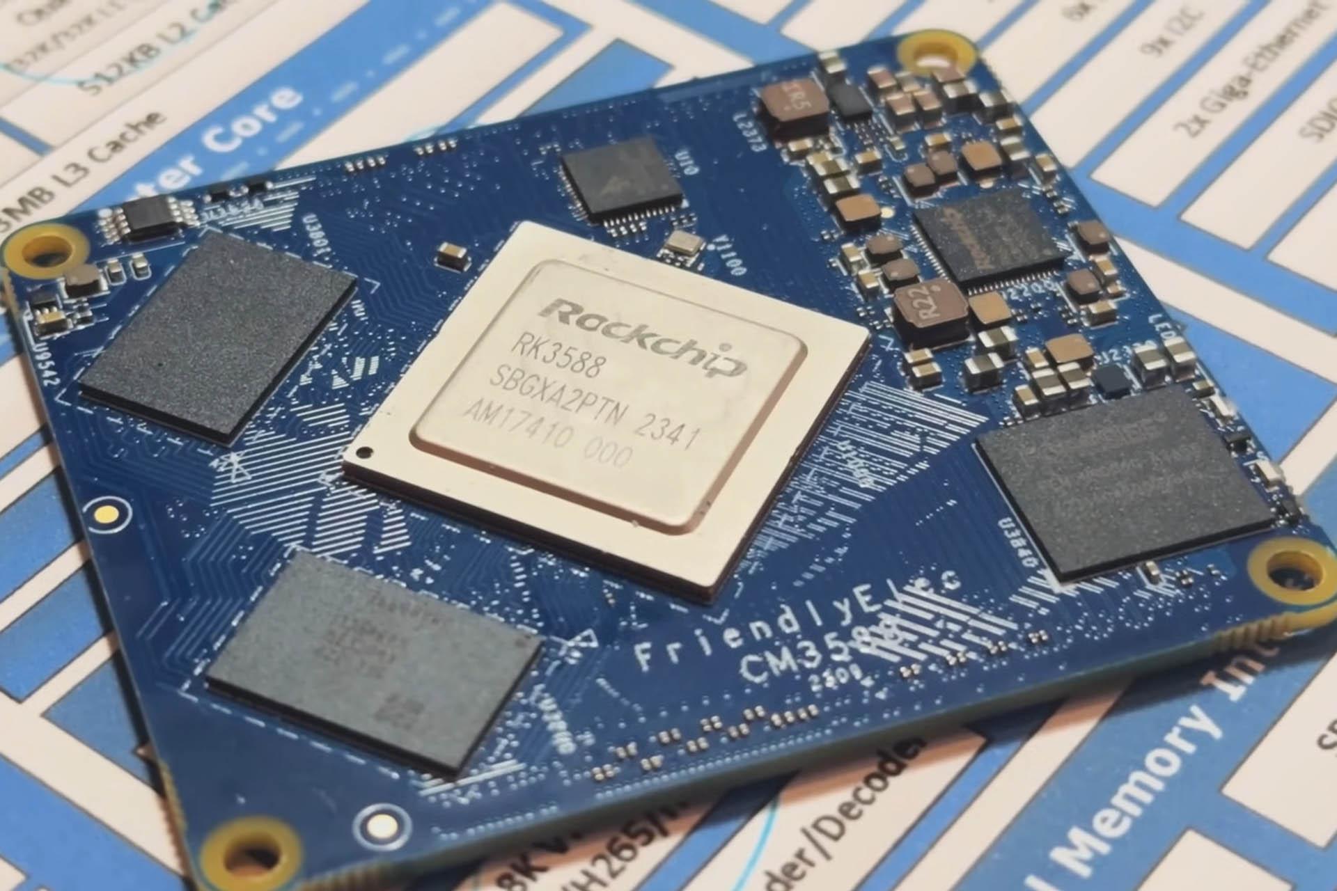 برد تراشه‌ی اصلی لپ‌تاپ Rockchip RK3588 