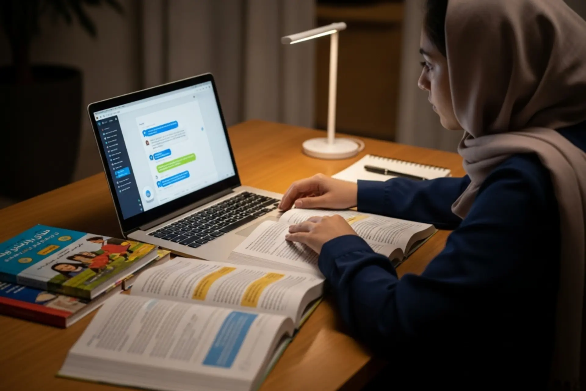 دانشجو در حال استفاده از هوش مصنوعی برای تکالیف