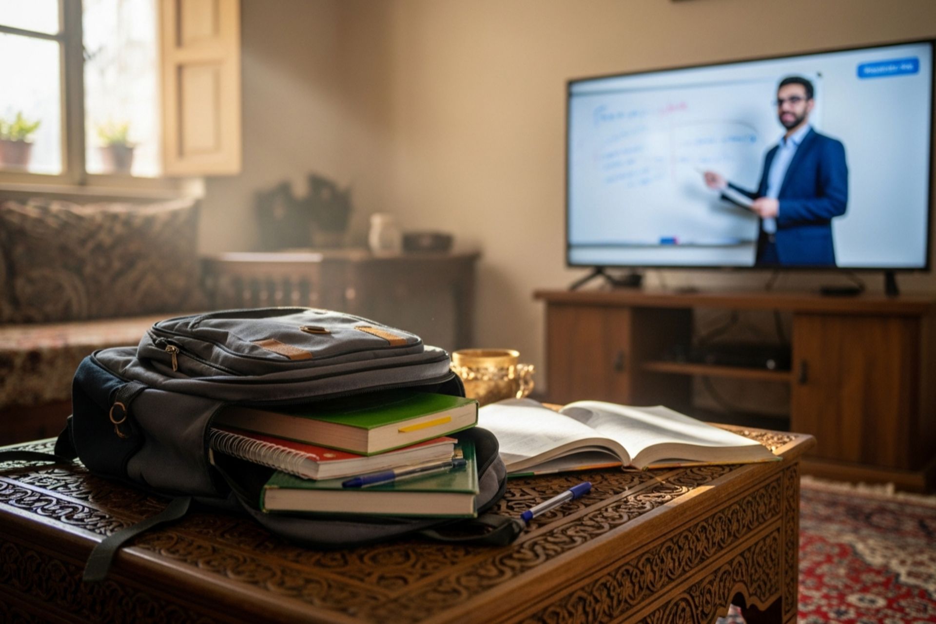 کلاس درس تلویزیونی برای دانش‌آموزان در خانه