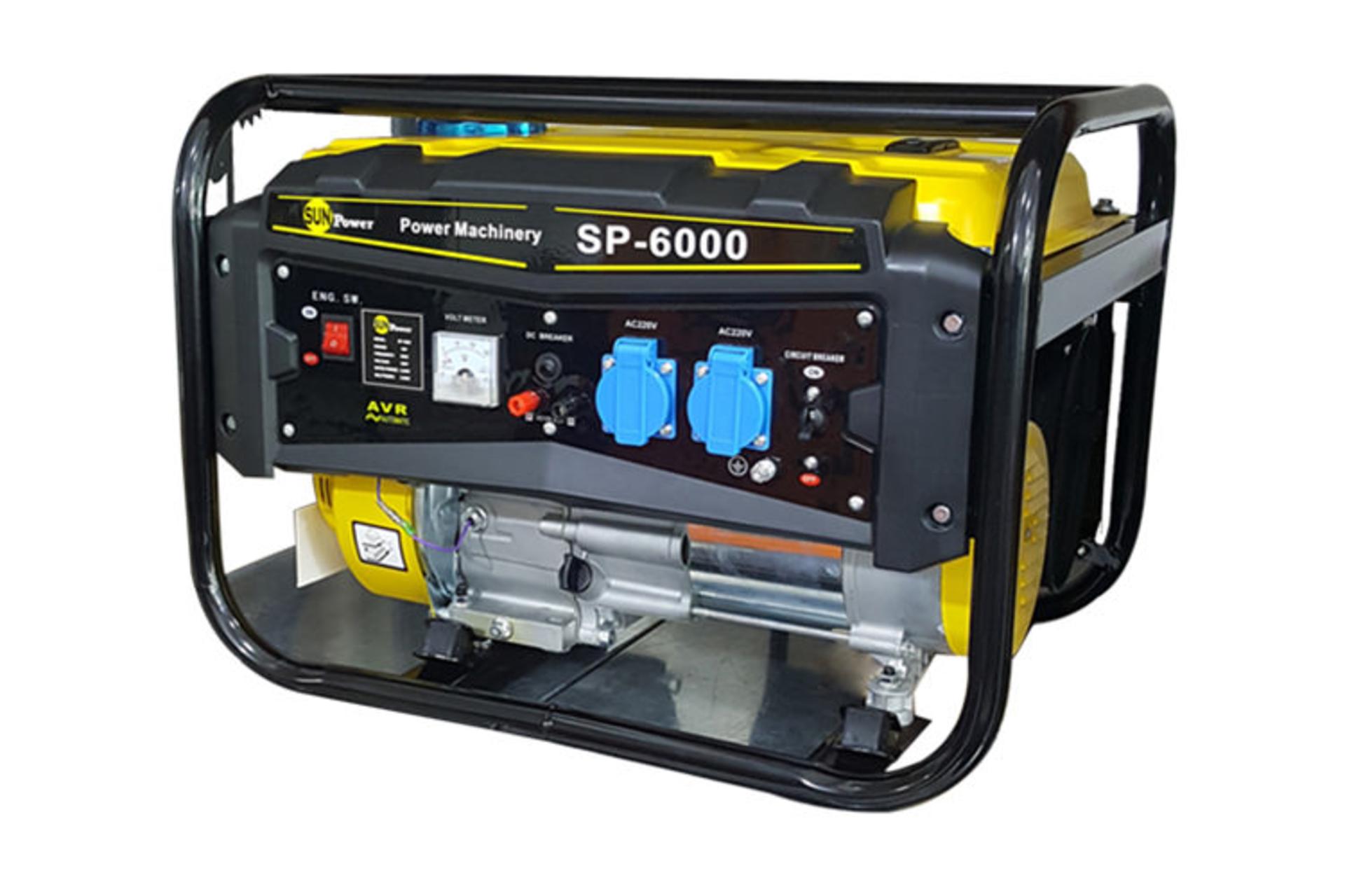 موتور برق سان پاور SUN Power SP-6000 نمای جلو و راست