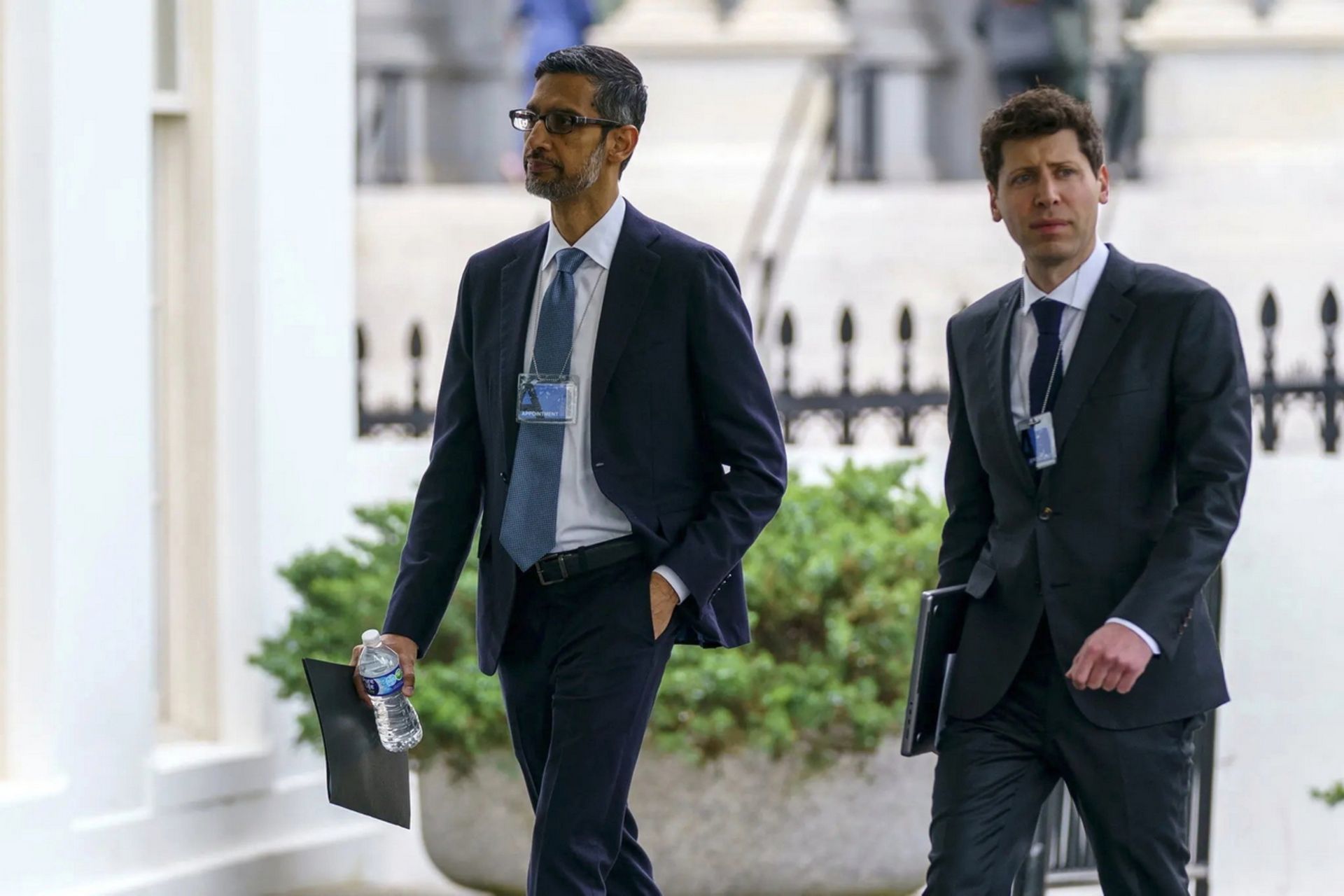 Alphabet CEO Sundar Pichai and OpenAI CEO Sam Altman