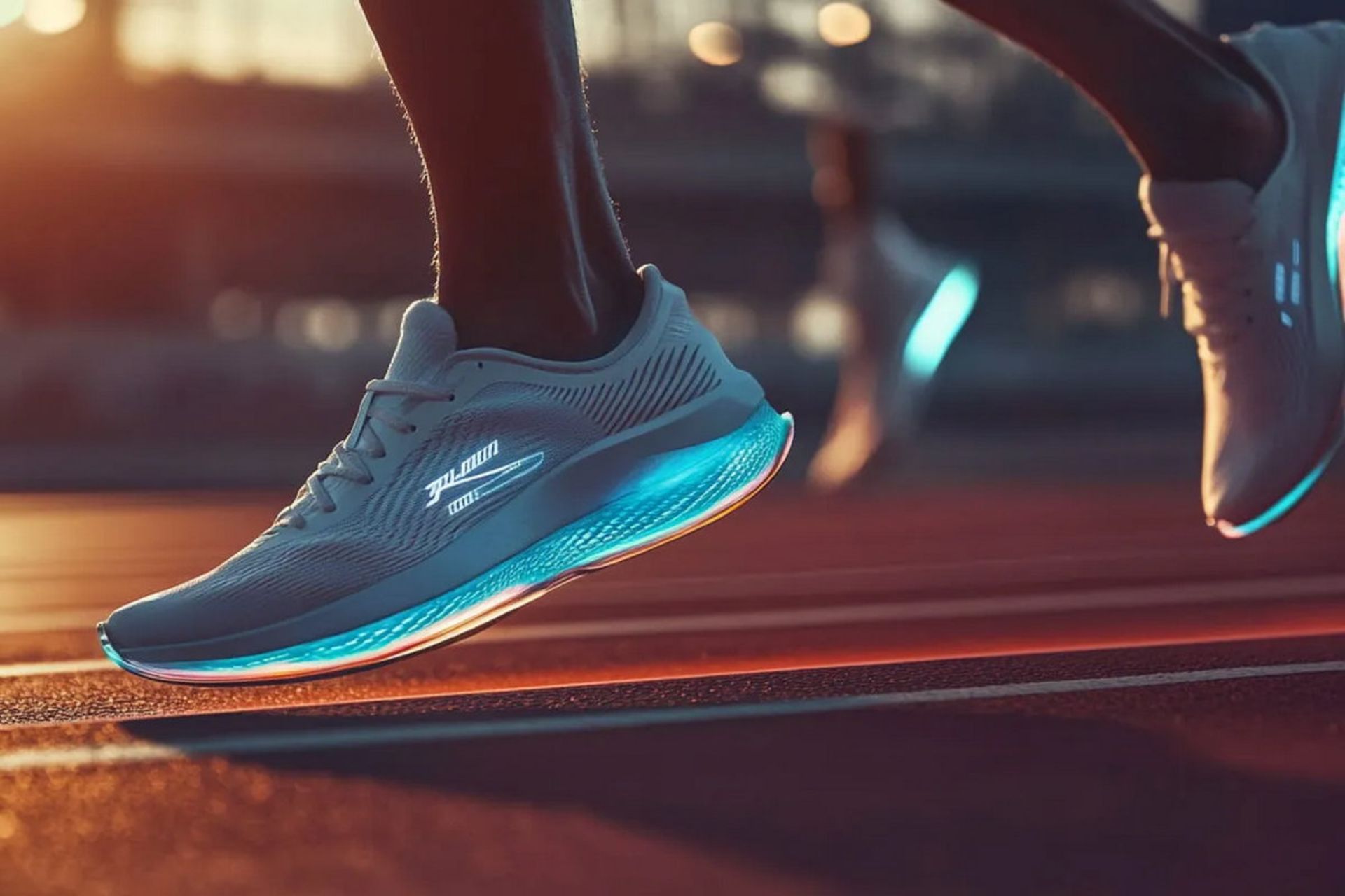 پاهای فردی در حال دویدن با کفش Super Shoe