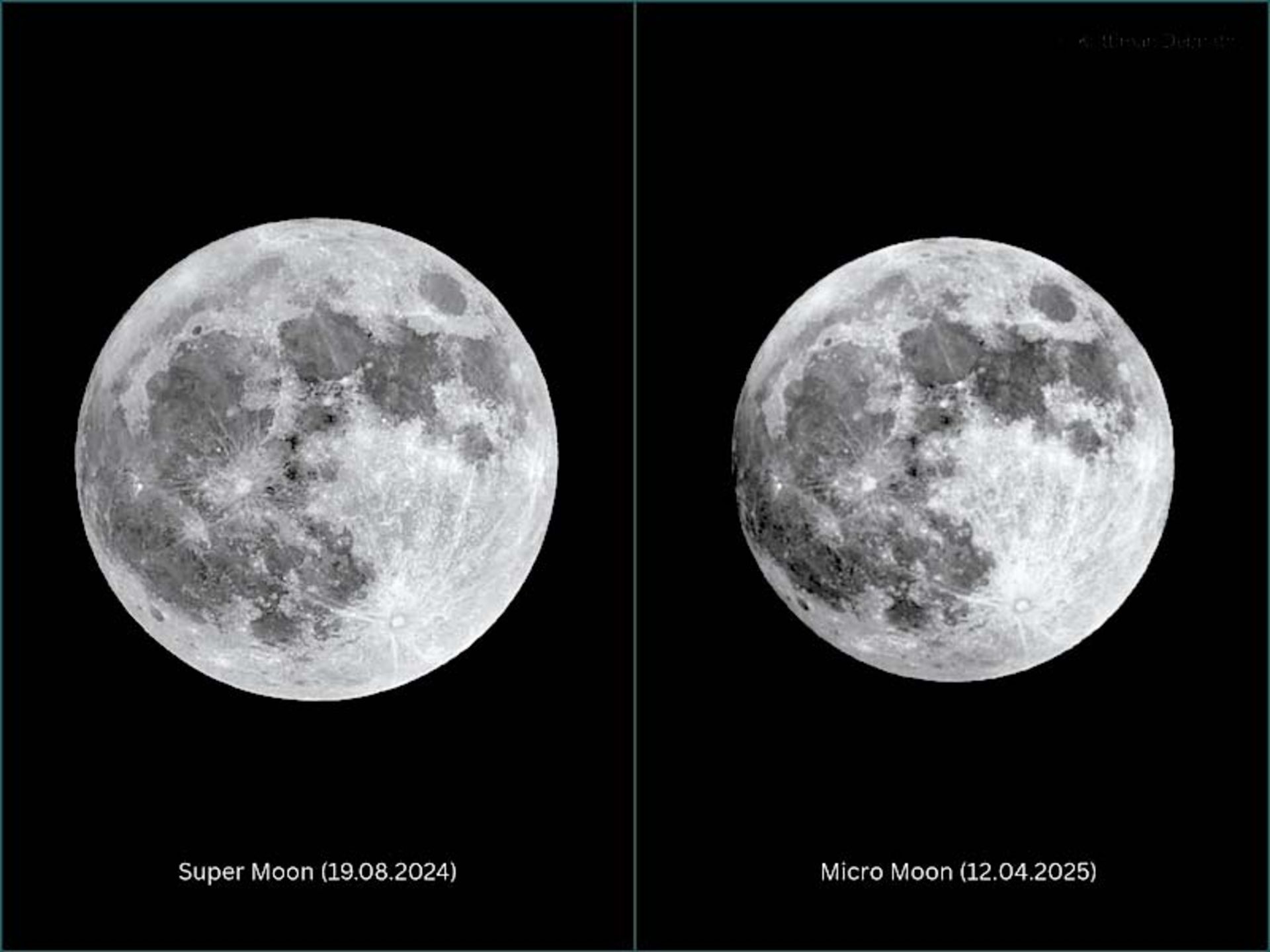 تفاوت اندازه ابرماه و ریزماه