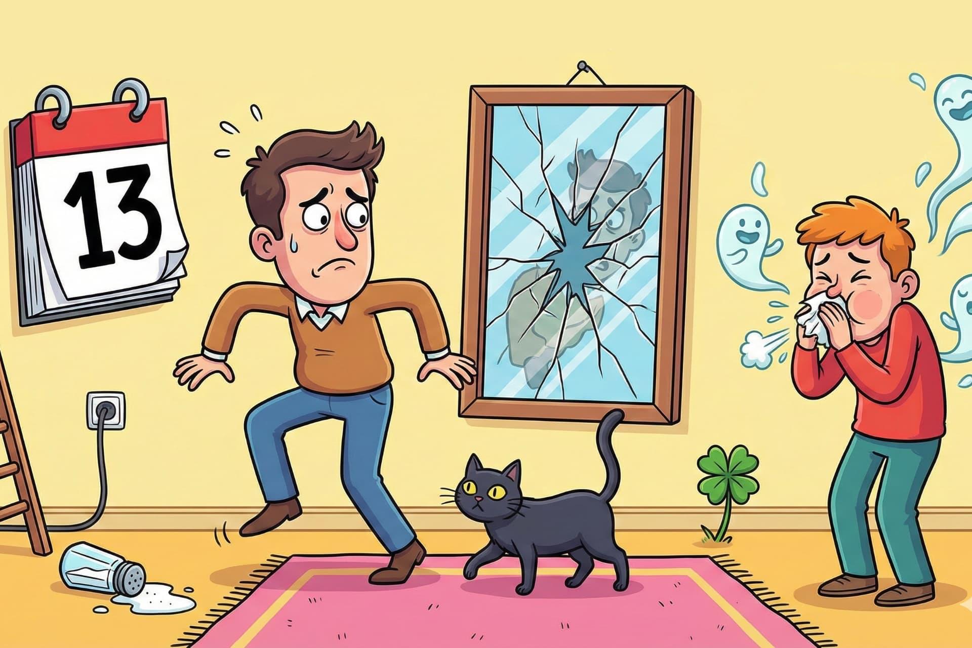 طرح کارتونی از خرافات