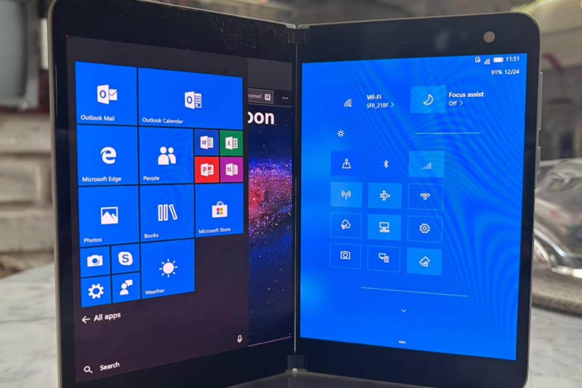 سیستم عامل اندرومدا روی سرفیس Duo