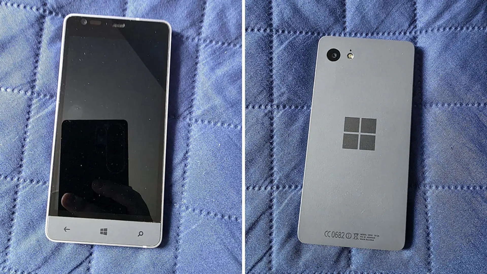 گوشی سرفیس فون (Surface Phone) با نمایشگر سیاه و بدنه خاکستری