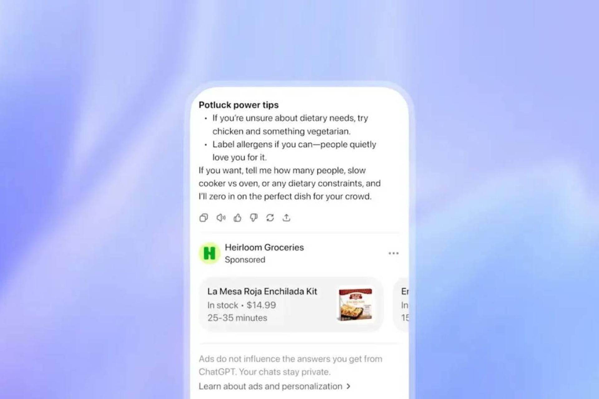 تبلیغات در ChatGPT