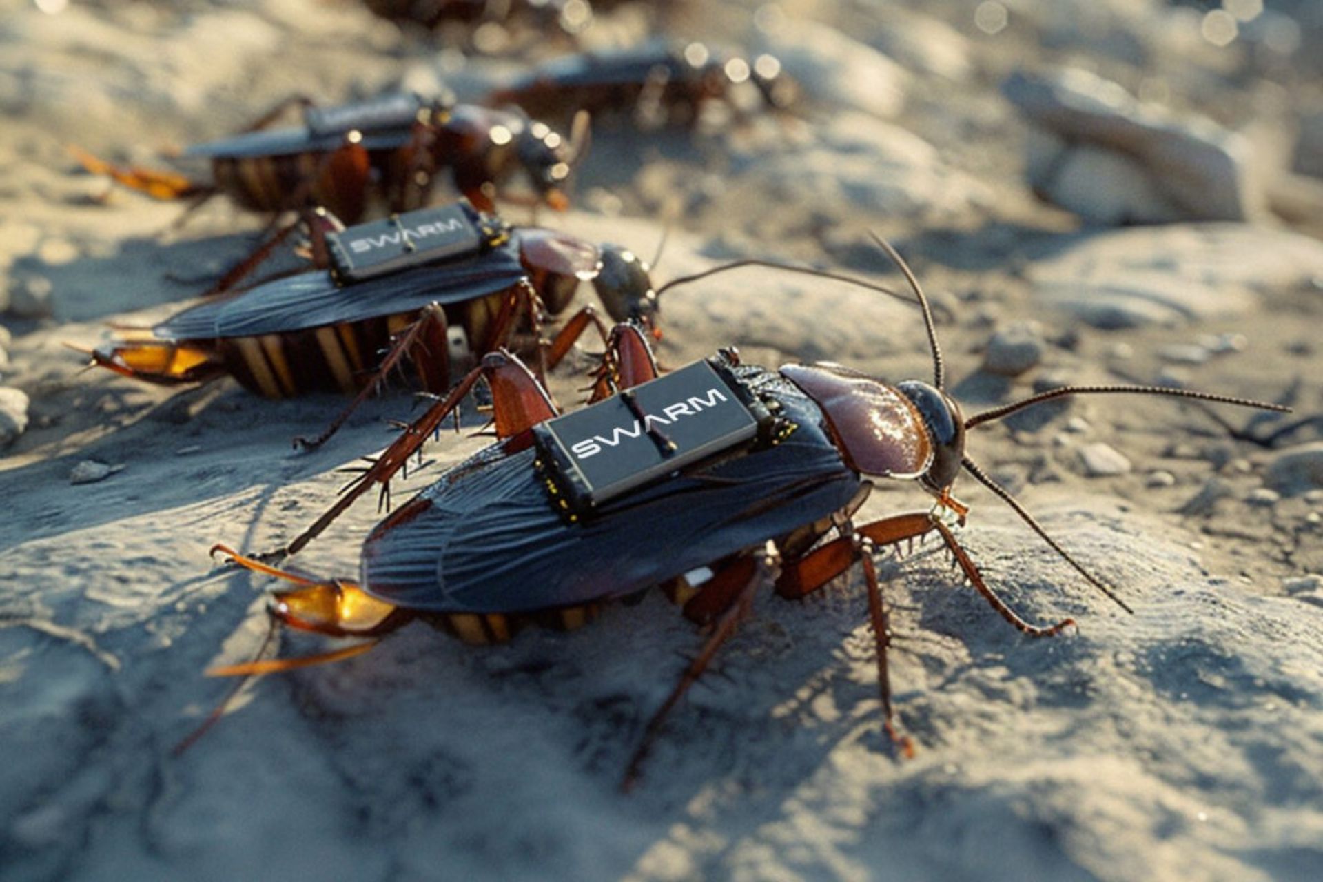 سوسک زنده با کوله پشتی رباتیک Swarm