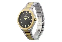 ساعت مچی مردانه سوئیس پرنس Swiss Prince 2002G-MEN-BLACK-SILVER-GOLD