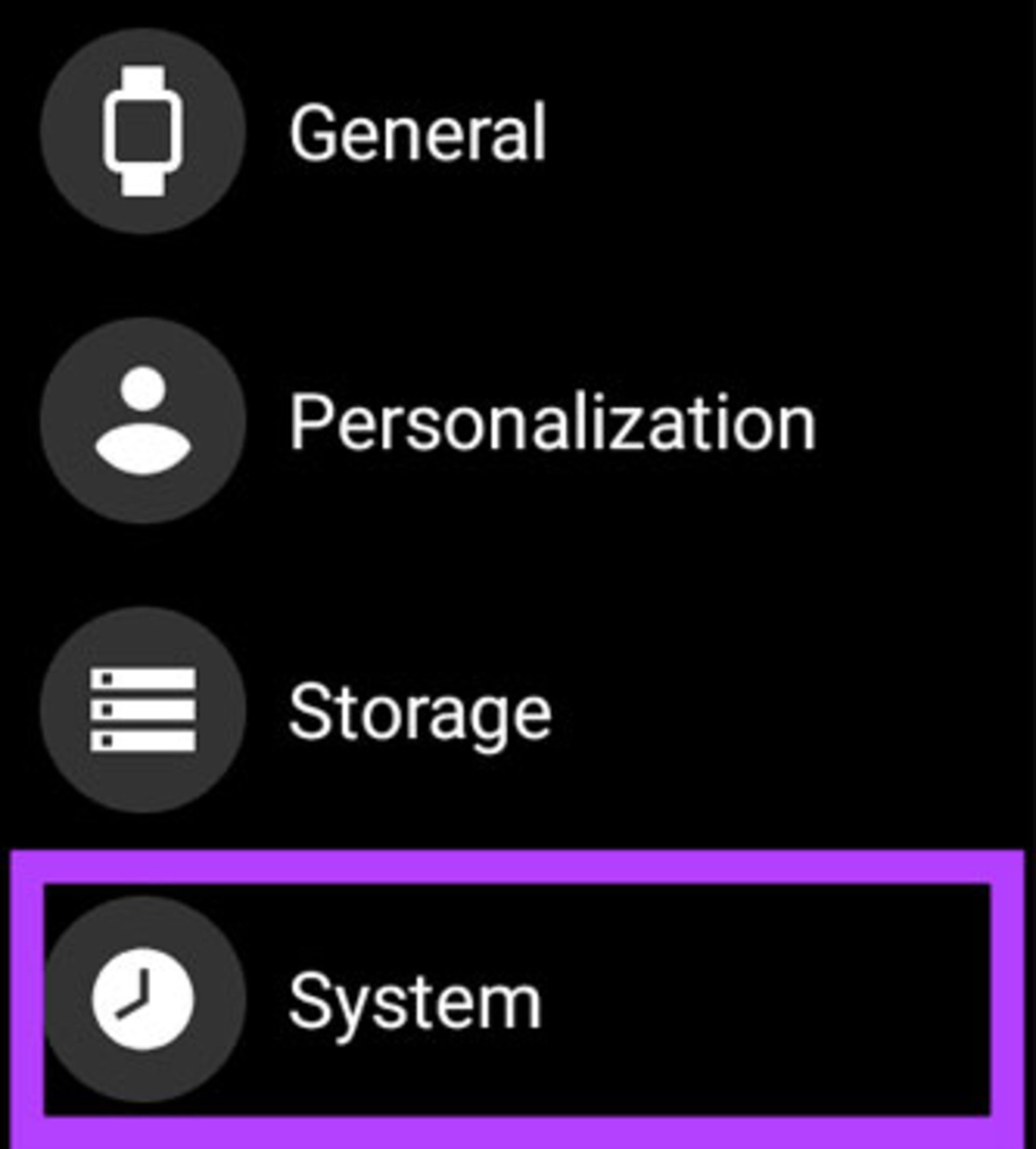 گزینه‌ی System