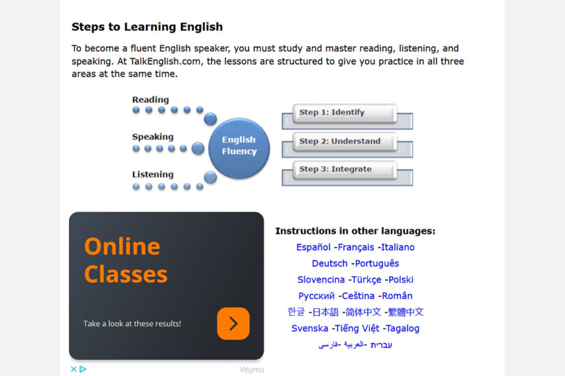وبسایت Talk English