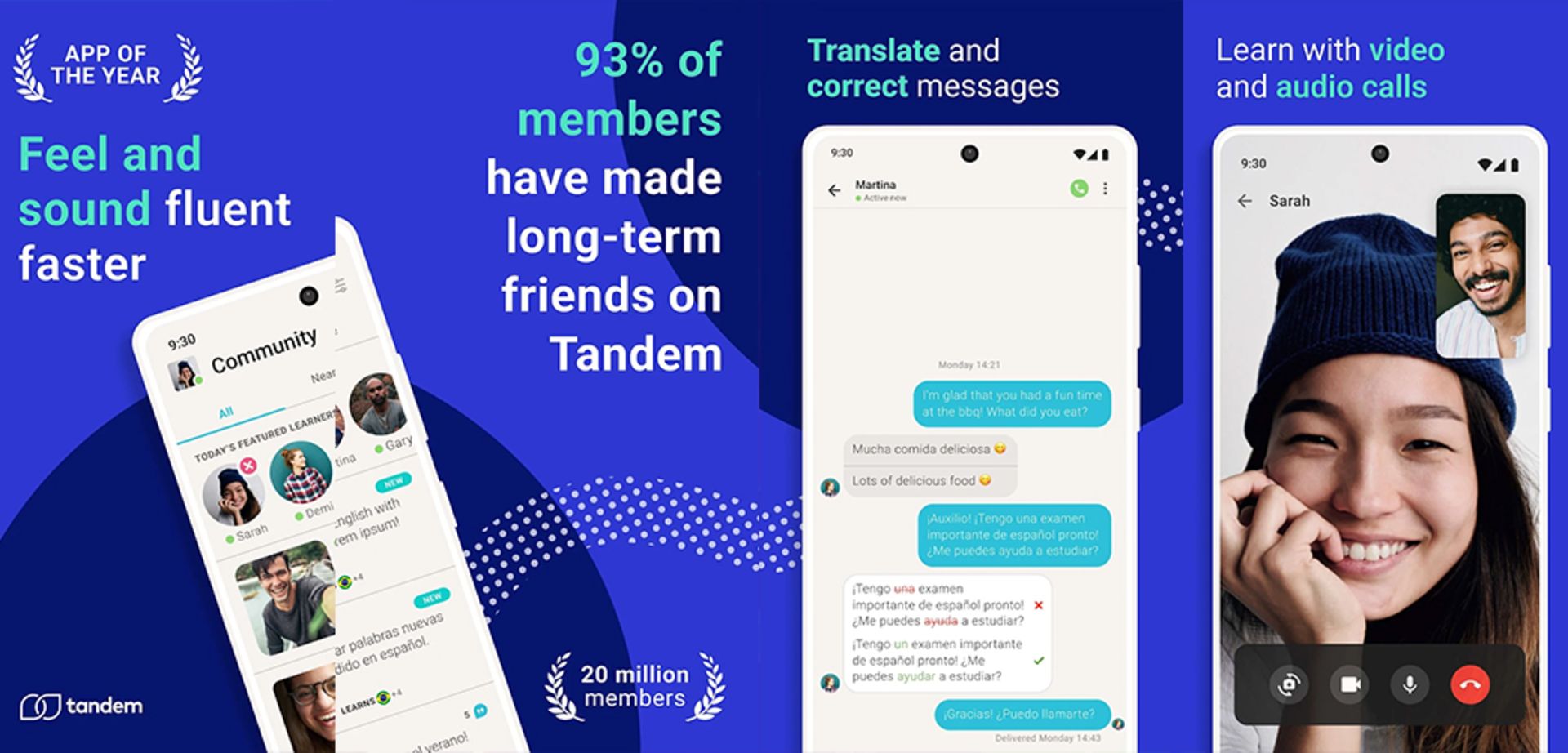 اپلیکیشن آموزش زبان انگلیسی Tandem