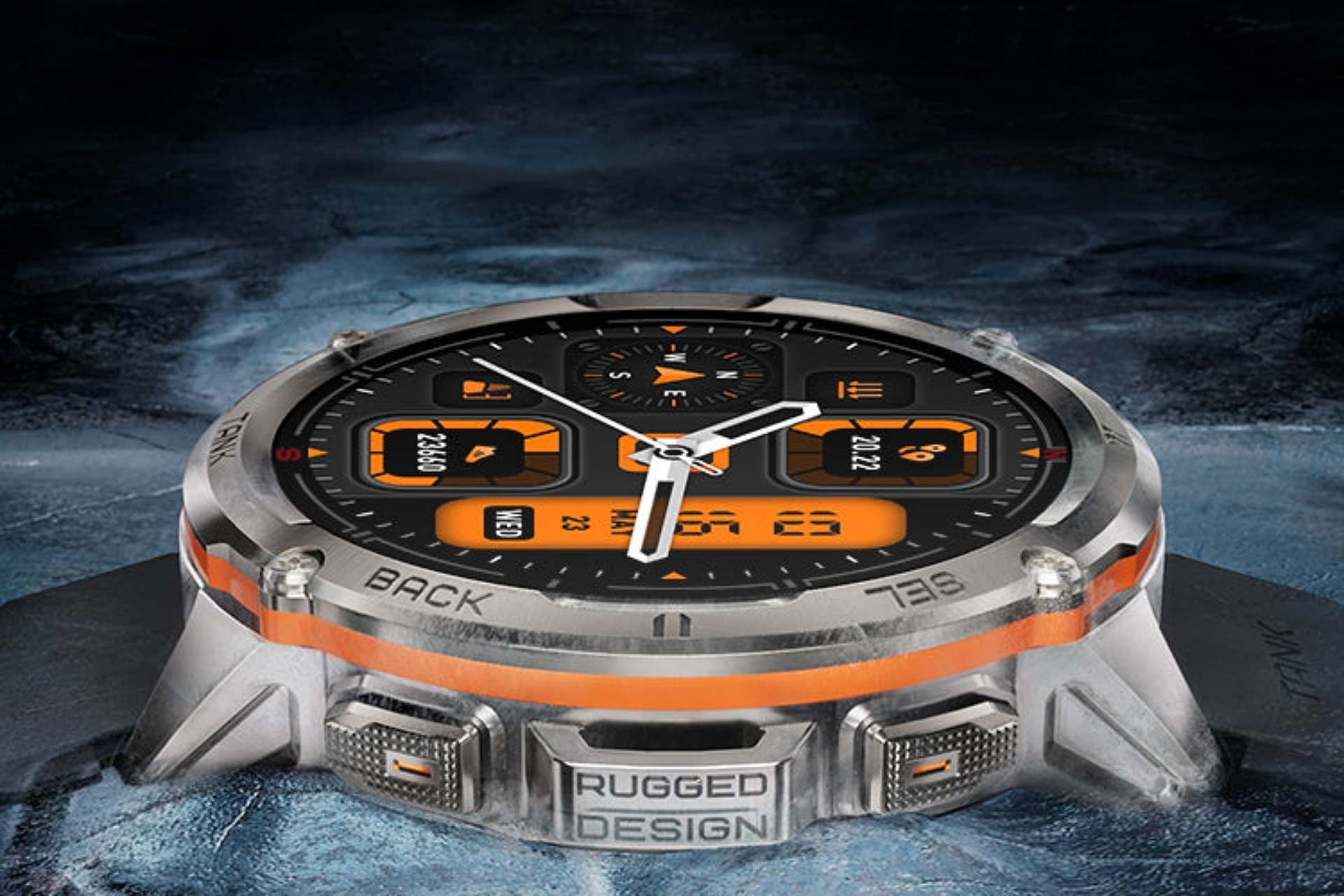 ساعت هوشمند تانک T3 اولترا با تم نارنجی