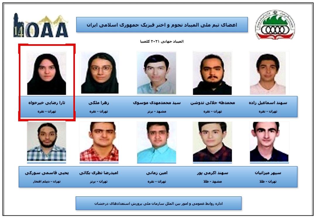 چهره‌ی برتر آزمون المپیاد نجوم و اخترفیزیک ایران