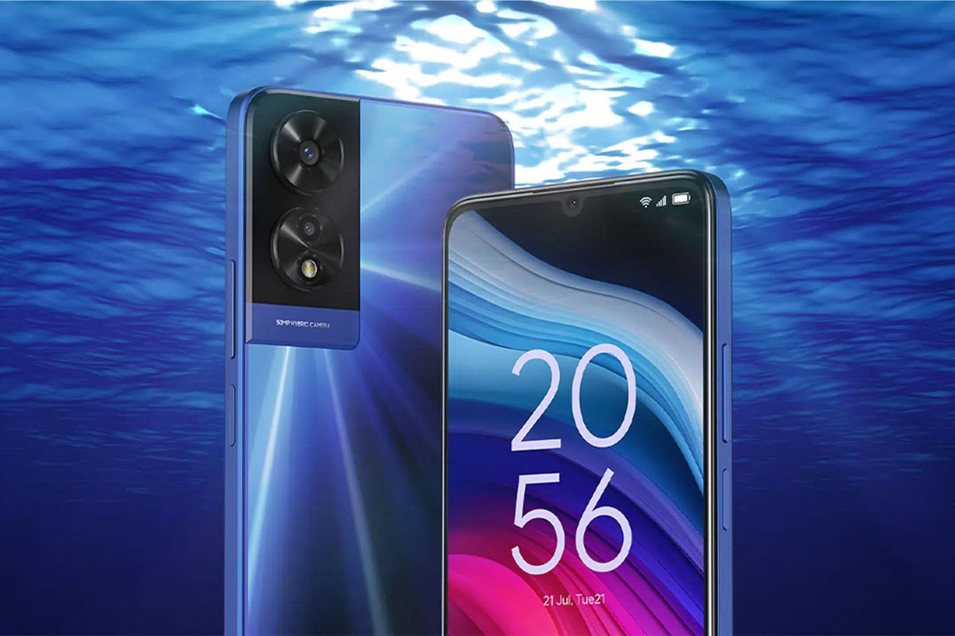 نمای جلو و پشتی گوشی TCL 505 