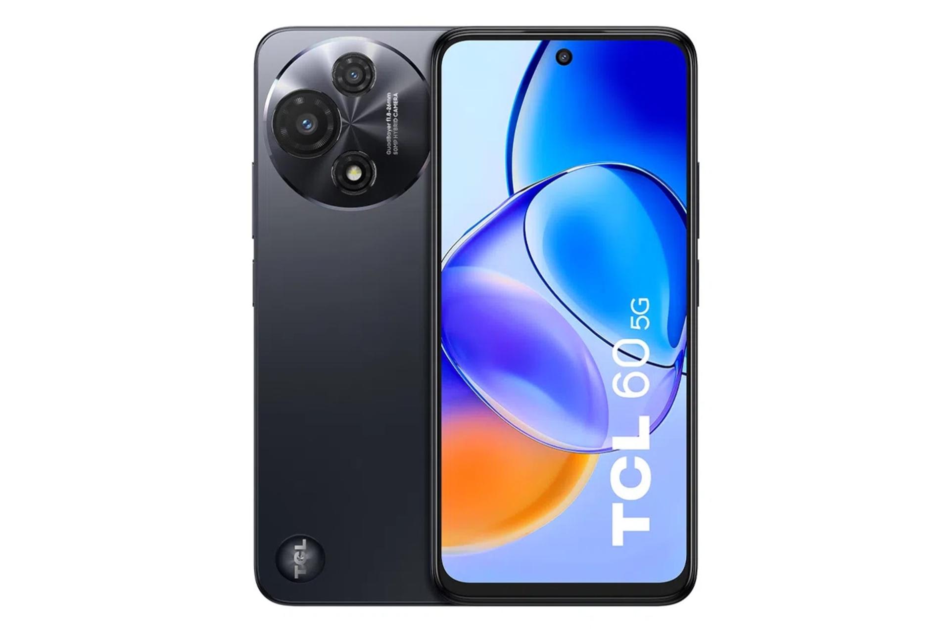 پنل جلو و پشت گوشی موبایل تی سی ال TCL 60 5G خاکستری تیره