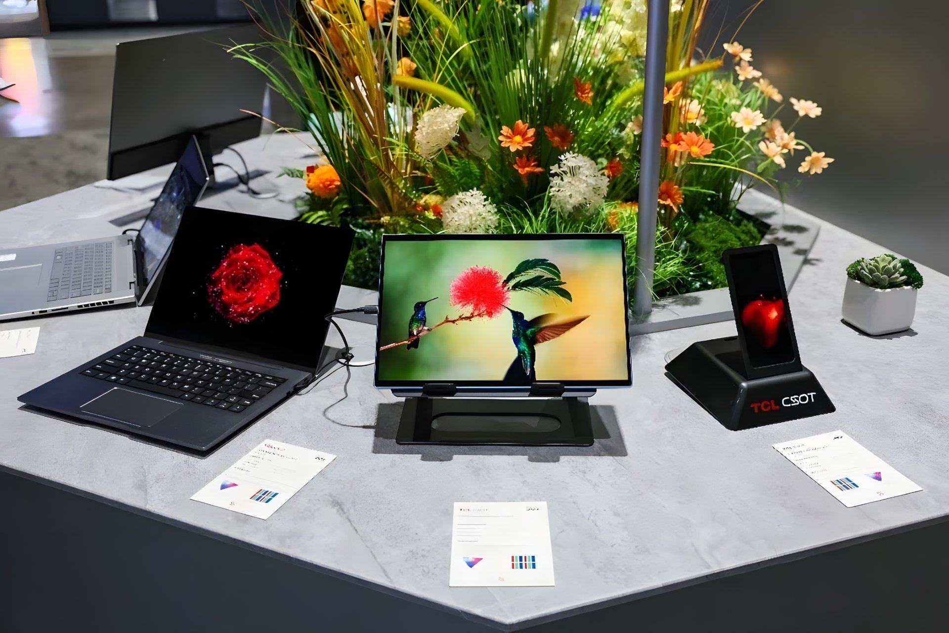 لپ تاپ با نمایشگر DP OLED شرکت TCL