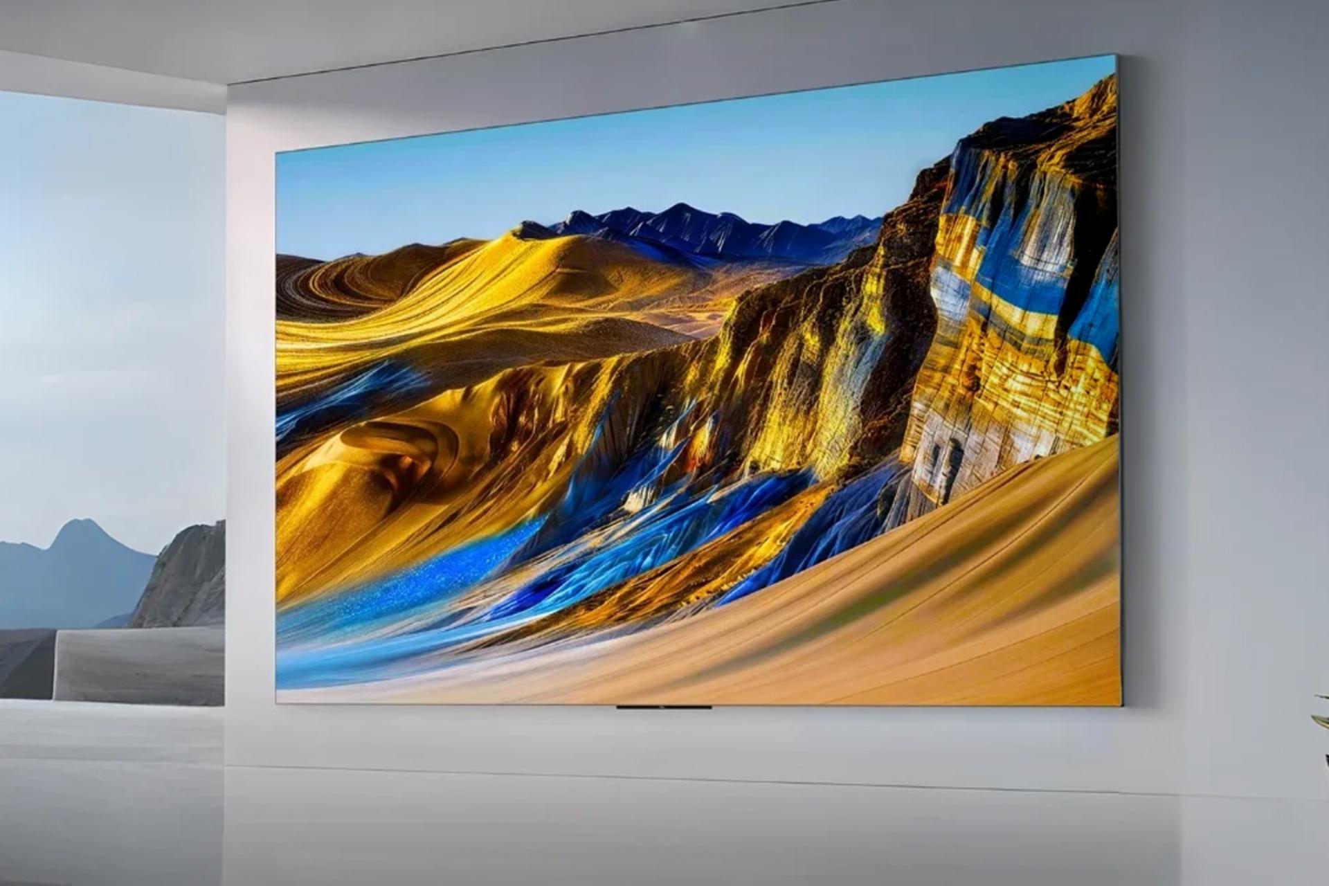 تلویزیون ۱۶۳ اینچ ۲۰۲۶ تی سی ال در پذیرایی خانه