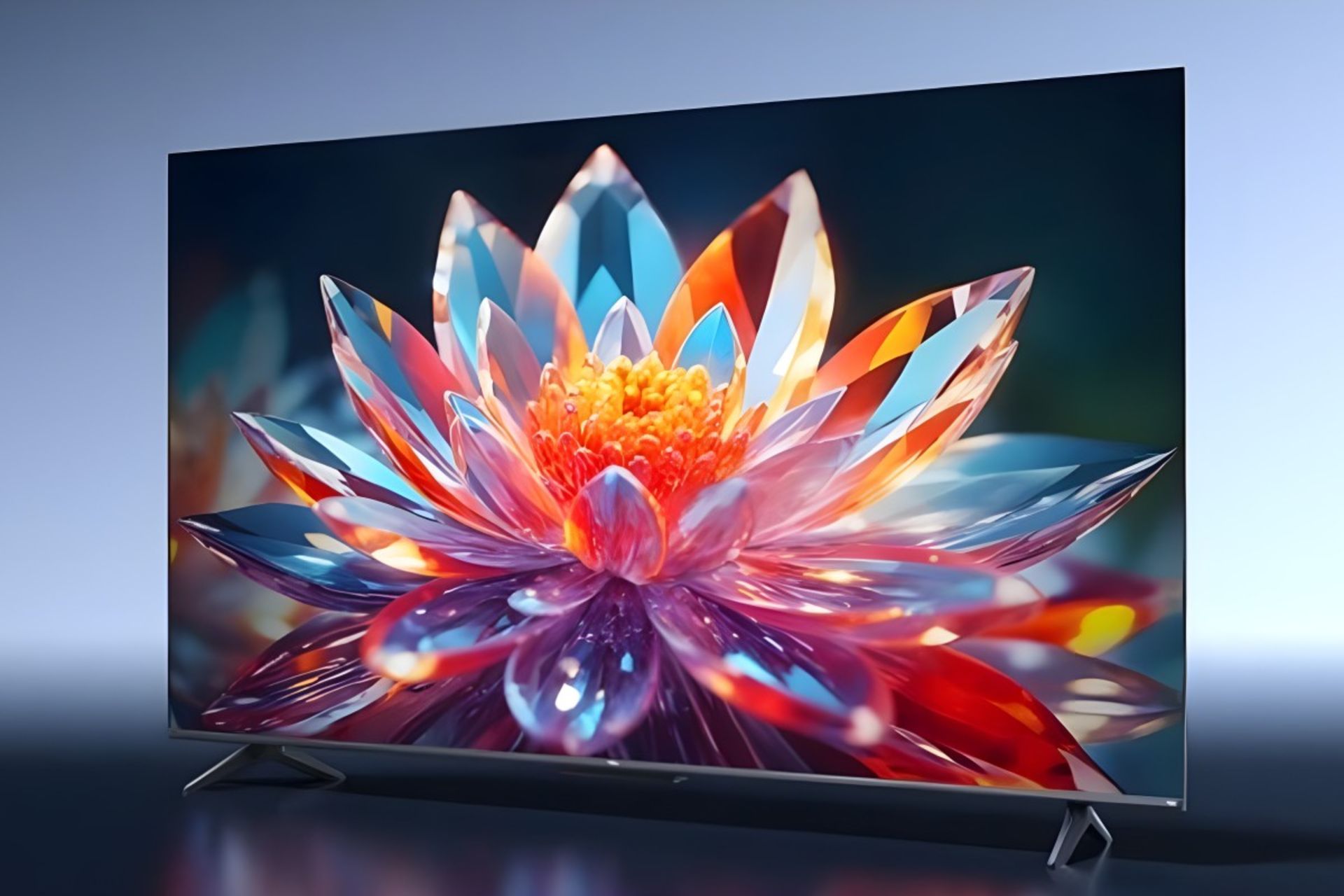 نمای جلو تلویزیون QLED Fire TV تی‌سی‌ال