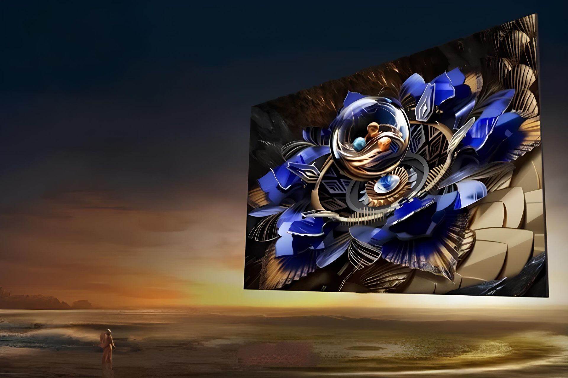 تلویزیون MicroLED تی‌سی‌ال مدل H1X Max در محیطی بیابانی