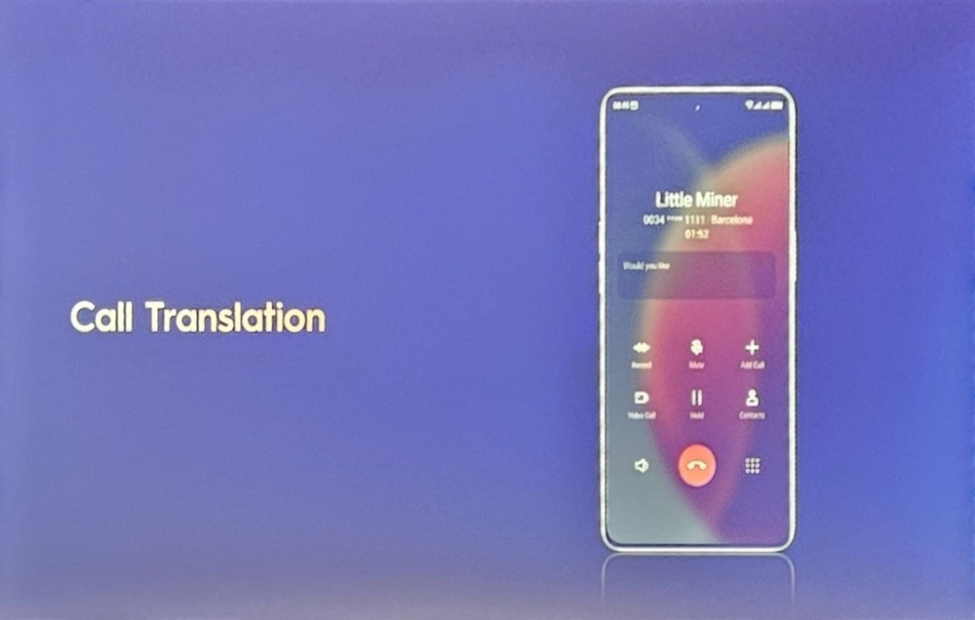 گوشی تکنو درحال تماس و ترجمه زنده با هوش مصنوعی