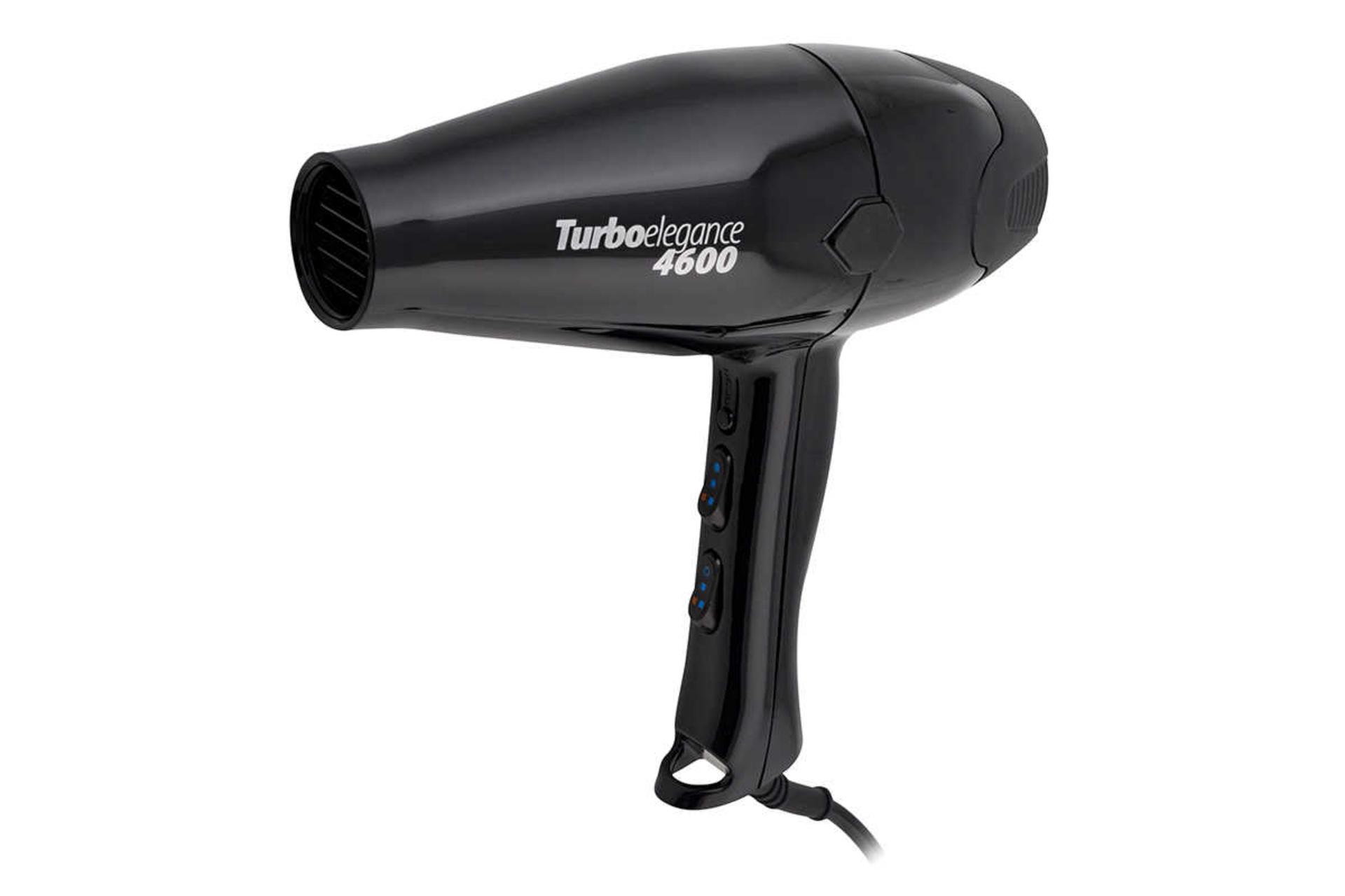 نمای جلوی سشوار تکنو درای Turbo Elegance 4600 رنگ مشکی