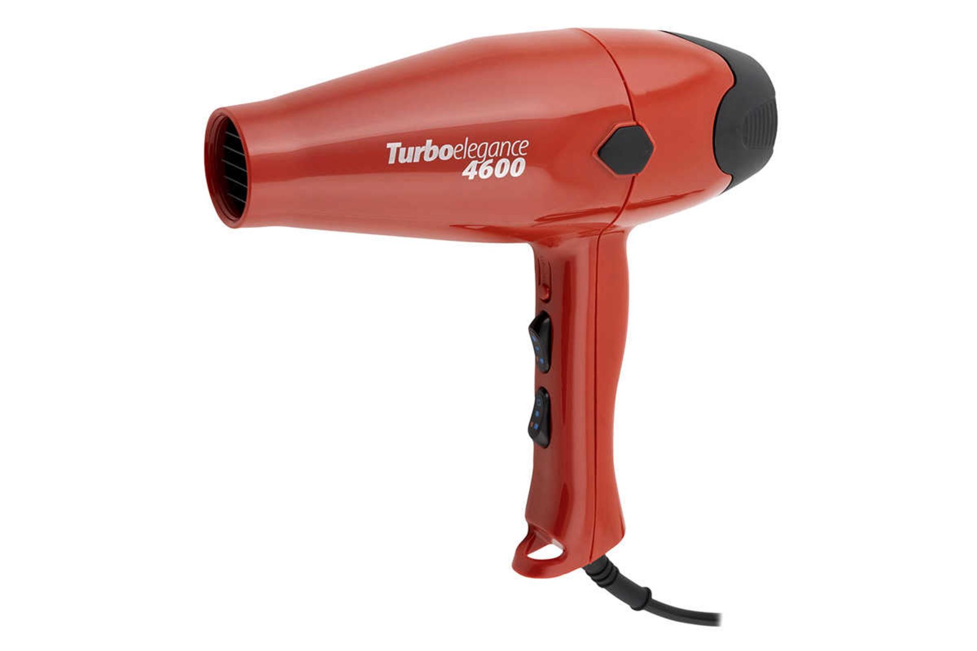 نمای جلوی سشوار تکنو درای Turbo Elegance 4600 رنگ قرمز