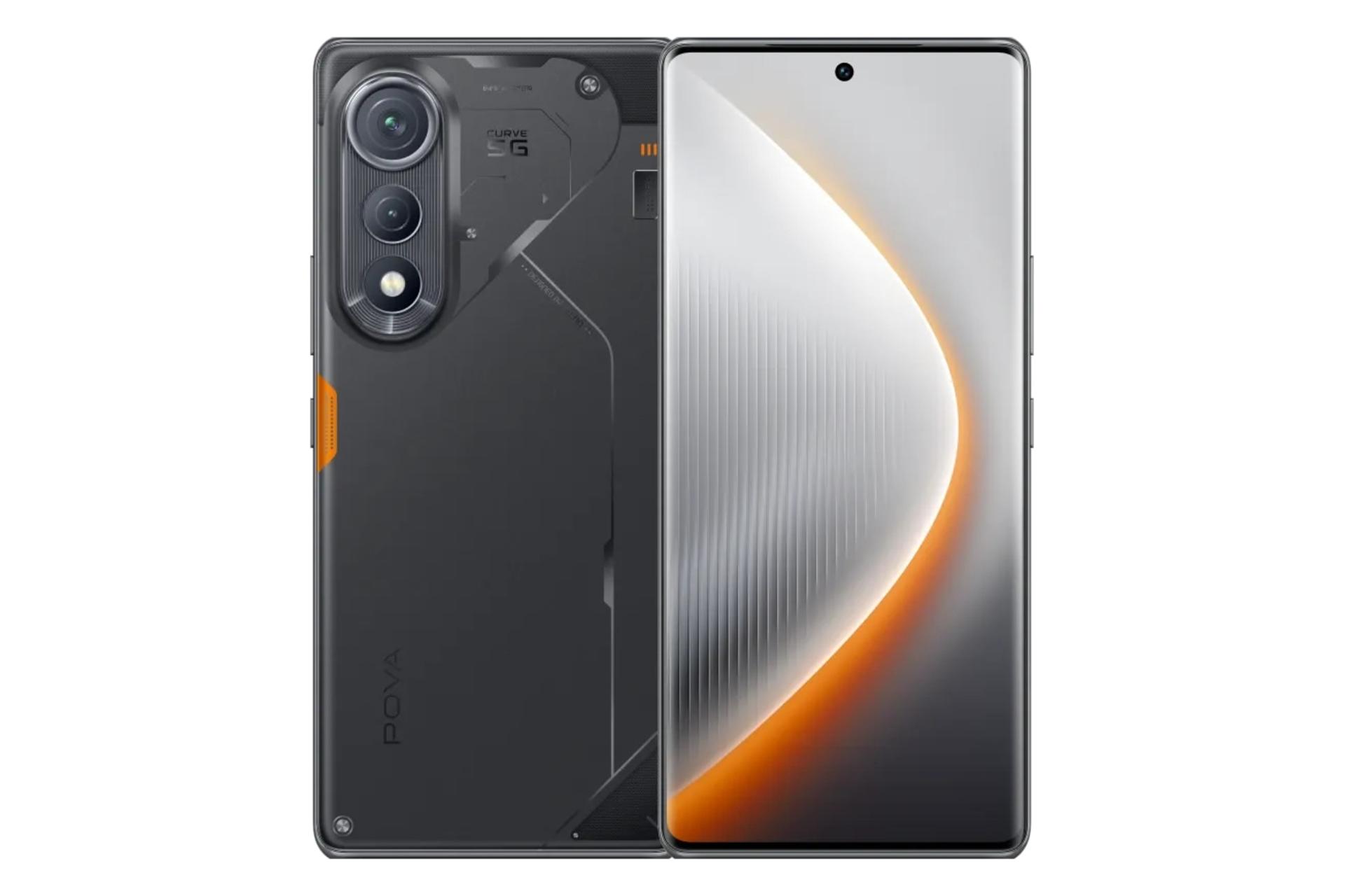 پنل جلو و پشت گوشی موبایل تکنو Tecno Pova Curve مشکی