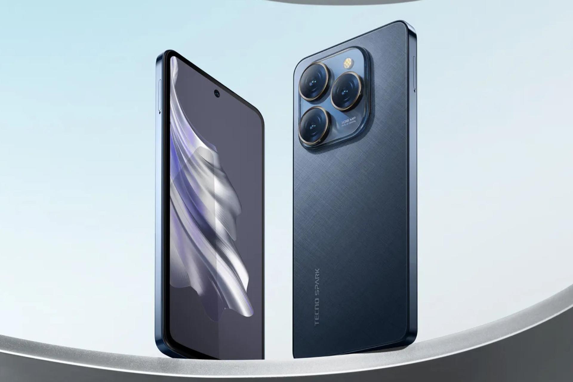 پنل پشت و چینش دوربین گوشی موبایل اسپارک 20 پرو تکنو / Tecno Spark 20 Pro مشکی