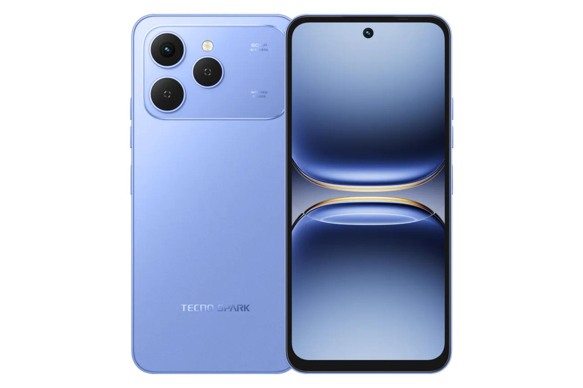 مرجع متخصصين ايران پنل جلو و پشت موبايل موبايل اسپارك 40 تكنو آبي / Tecno Spark 40