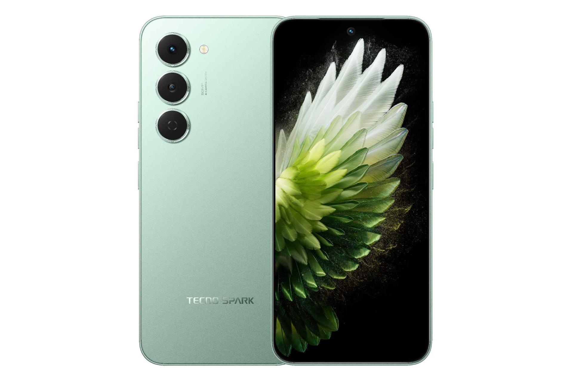 مرجع متخصصين ايران پنل جلو و پشت موبايل موبايل اسپارك 40 پرو تكنو سبز / Tecno Spark 40 Pro
