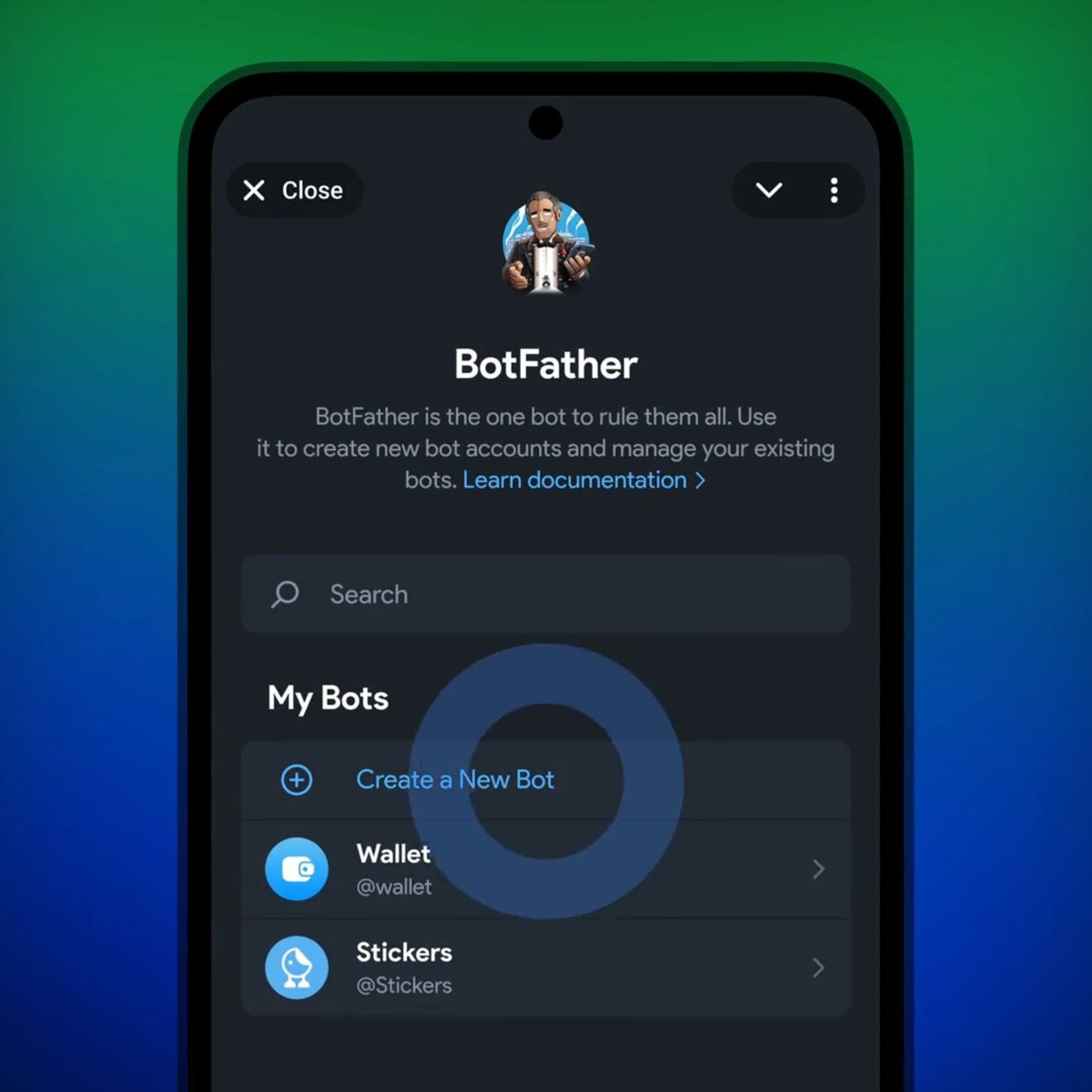 ابزار BotFather تلگرام